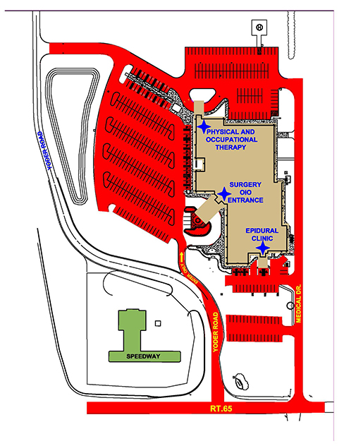 Map to INSTITUTE FOR ORTHOPAEDIC SURGERY, Lima Ohio